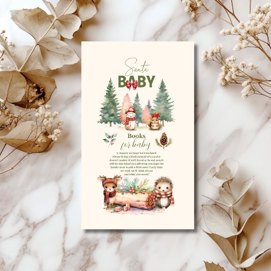 Santa Baby Woodland Winterbücher für Baby Begleitkarte