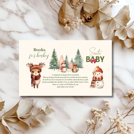 Santa Baby Woodland Winterbücher für Baby Begleitkarte