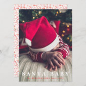 Santa-Babyreisekarte Feiertagskarte (Vorne/Hinten)
