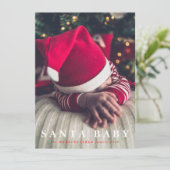 Santa-Babyreisekarte Feiertagskarte (Stehend Vorderseite)
