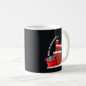 Santa Back in Business — Funny Christmas Chimney Kaffeetasse (VorderseiteRechts)
