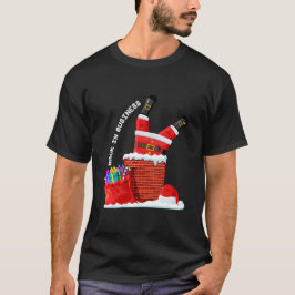 Santa Back in Business — Funny Christmas Chimney T-Shirt