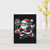 Santa Badminton Player Cool Sports Hobbies Christm Karte (Gelbe Blume)