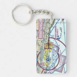 Santa Barbara Airport Chart / Taxistand Schlüsselanhänger