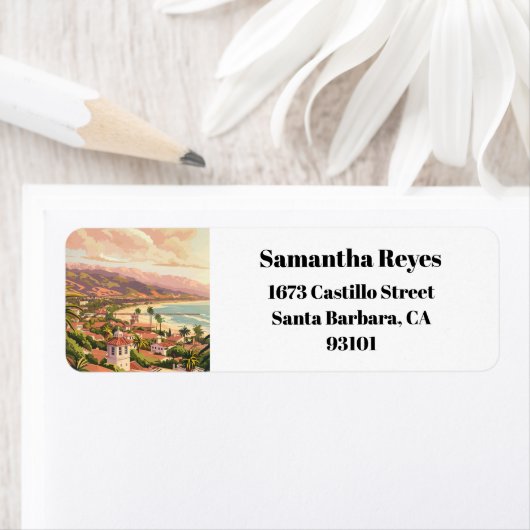 Santa Barbara Beach California Rücksendeadresse (Insitu)