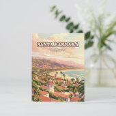 Santa Barbara Beach Central Coast California Card (Stehend Vorderseite)