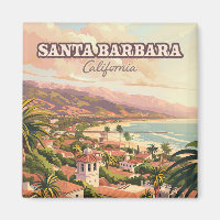 Santa Barbara Beach Central Coast California Retro