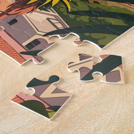 Santa Barbara Beach Central Coast California Retro Puzzle (Seite)