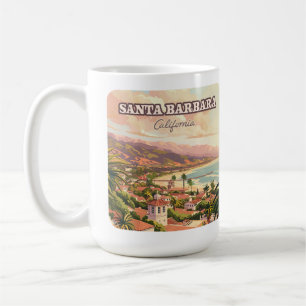 Santa Barbara Beach Central Coast Kalifornien Retr Kaffeetasse