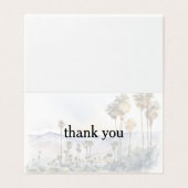 Santa Barbara Beach Hochzeit Danke Karte (Außenseite Aufgefaltet)