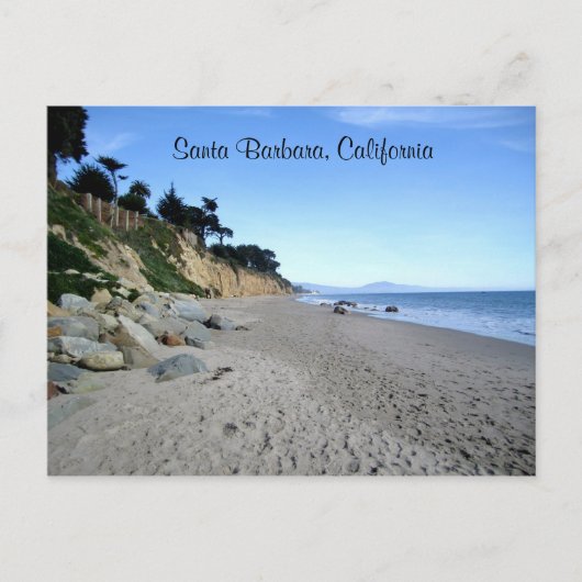 Santa Barbara Beach Postcard Postkarte (Vorderseite)