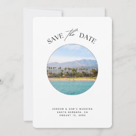 Santa Barbara Beach Wedding Save the Date Einladung