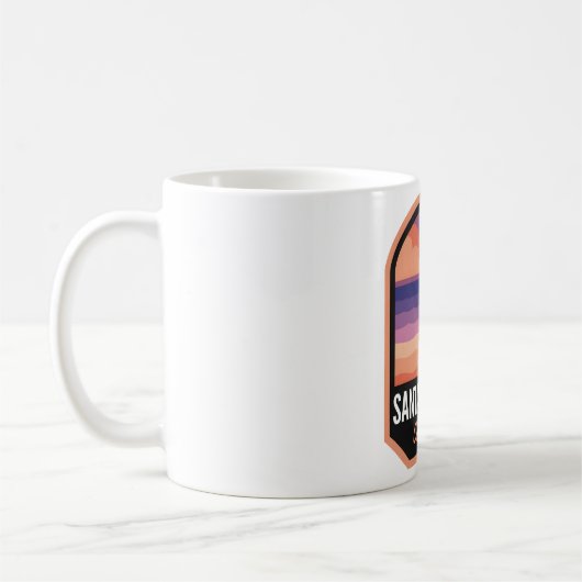 Santa Barbara CA Retro Sunset Kaffeetasse (Links)