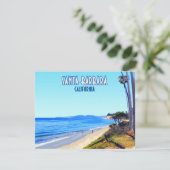 Santa Barbara California Butterfly Beach Flat Card (Stehend Vorderseite)