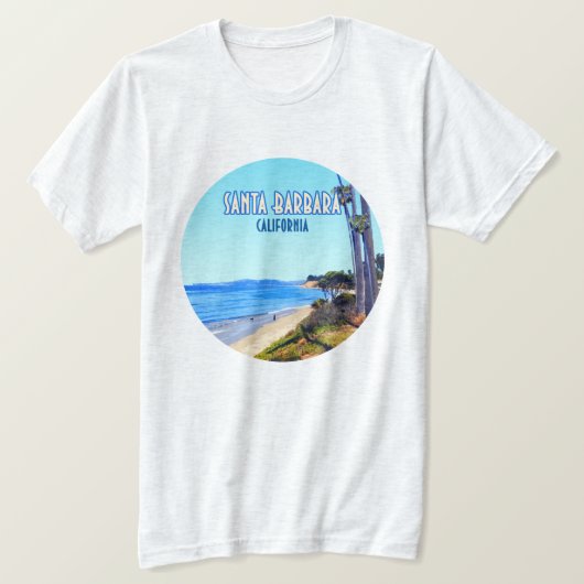 Santa Barbara California Butterfly Beach Montecito T-Shirt (Design vorne)