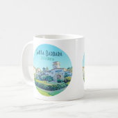 Santa Barbara California Courthouse Kaffeetasse (Vorderseite Links)
