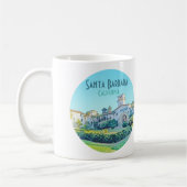 Santa Barbara California Courthouse Kaffeetasse (Links)