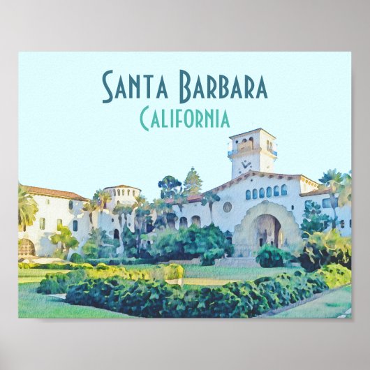 Santa Barbara California Courthouse Poster (Vorne)