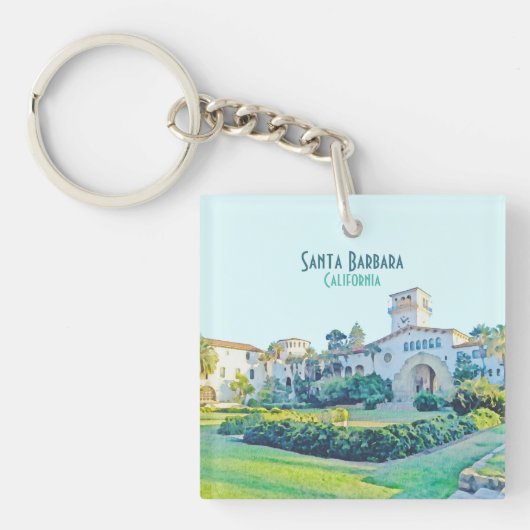 Santa Barbara California Courthouse Schlüsselanhänger (Vorderseite)