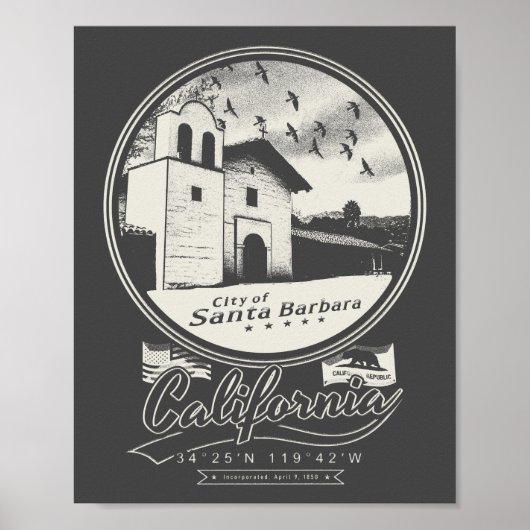 SANTA BARBARA CALIFORNIA POSTER (Vorne)