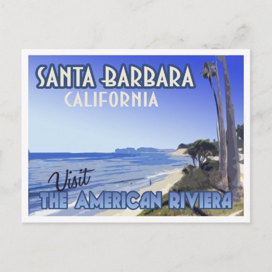 Santa Barbara California Postkarte (Vorderseite)