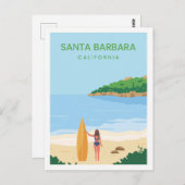 Santa Barbara California Postkarte (Vorne/Hinten)