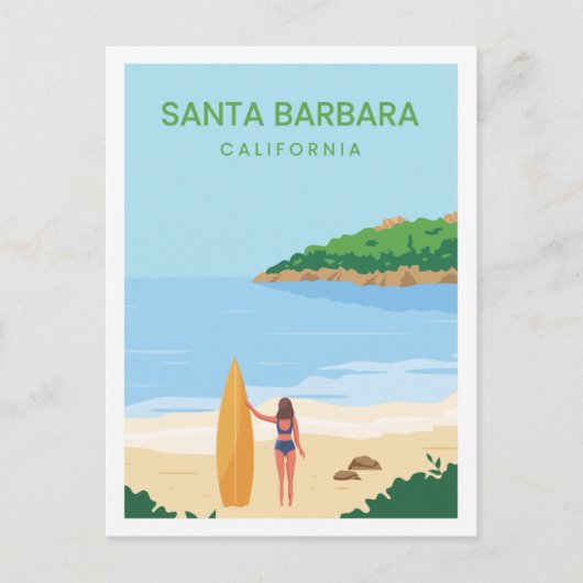Santa Barbara California Postkarte (Vorderseite)