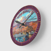 Santa Barbara California Round Clock Runde Wanduhr (Winkel)