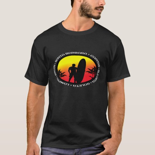 Santa Barbara California Surf Fans Premium T-Shirt (Vorderseite)