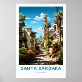 Santa Barbara California Travel Print Poster (Vorne)