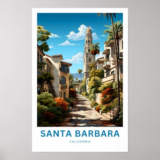 Santa Barbara California Travel Print Poster (Vorne)