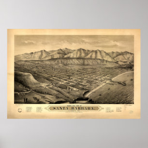 Santa Barbara, Kalifornien (1877) Poster