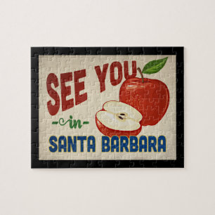 Santa Barbara Kalifornien Apfel - Vintage Reise Puzzle