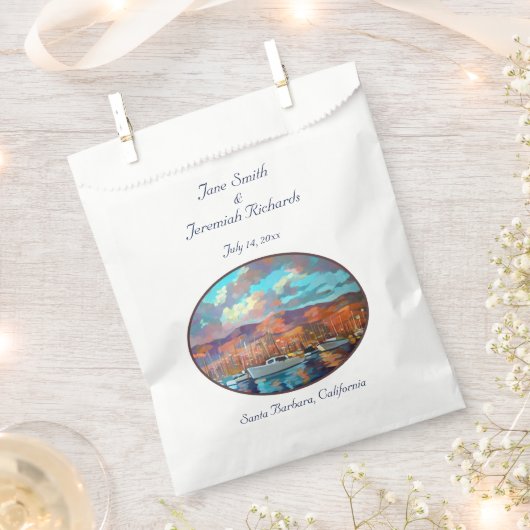 Santa Barbara, Kalifornien Geschenktütchen (Ausgeschnitten)