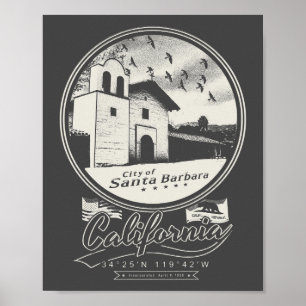 SANTA BARBARA KALIFORNIEN POSTER