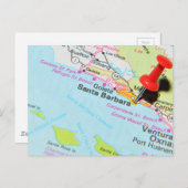Santa Barbara, Kalifornien Postkarte (Vorne/Hinten)