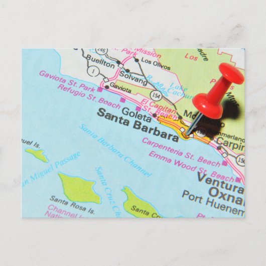 Santa Barbara, Kalifornien Postkarte (Vorderseite)