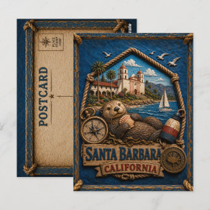 Santa Barbara Kalifornien Postkarte Vintage Reise