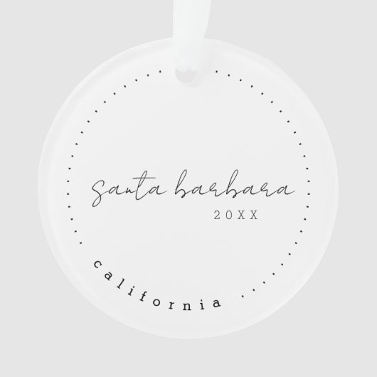 Santa Barbara, Kalifornien Reisen USA Simple Ornament (Vorderseite)