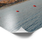 Santa Barbara, Kalifornien, Sonnenuntergangsberge Fotodruck (Ecke)