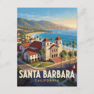 Santa Barbara Kalifornien Spanischer Stil Reise  Postkarte