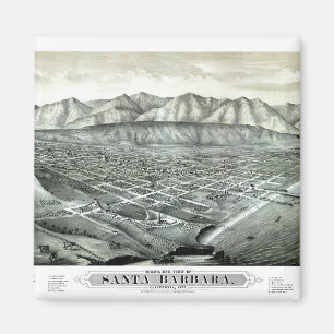 Santa Barbara-Kalifornien-Vereinigte Staaten-1877 Magnet