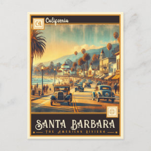 Santa Barbara, Kalifornien Vintage Postkarte