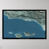Santa Barbara, kalifornisches Satellitenposter-Fot Poster (Vorne)