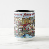 Santa Barbara Karte Kaffeemaschine Tasse (Zentrum)