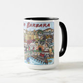 Santa Barbara Karte Kaffeemaschine Tasse (VorderseiteRechts)