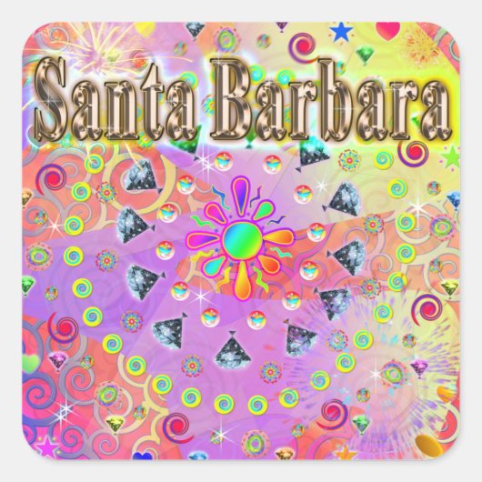 Santa Barbara Lucky Golden Sticker (Vorderseite)