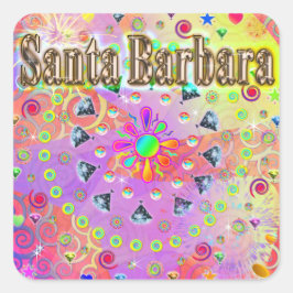 Santa Barbara Lucky Golden Sticker