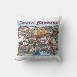 Santa Barbara Map Drehkissen Kissen