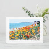 Santa Barbara Poppies Feiertagskarte (Stehend Vorderseite)
